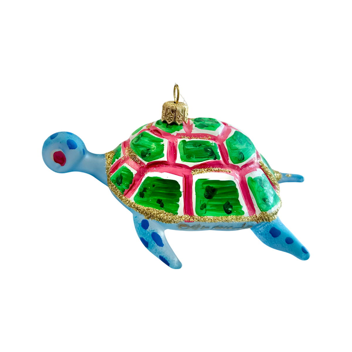 Turtle Glass Ornament