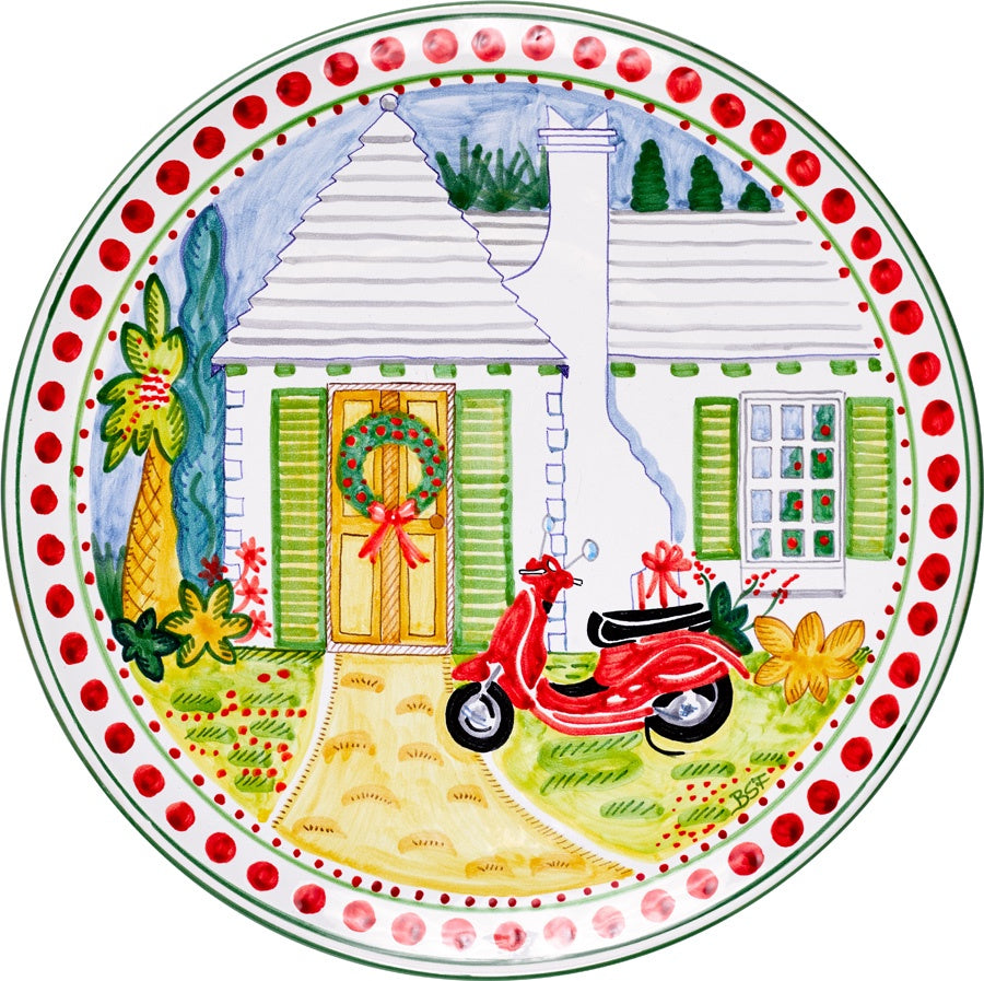 Christmas at Home Round Platter